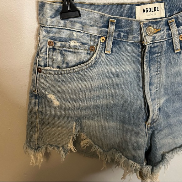 Agolde Parker Vintage Cut-off  denim shorts size 26 - Picture 4 of 9